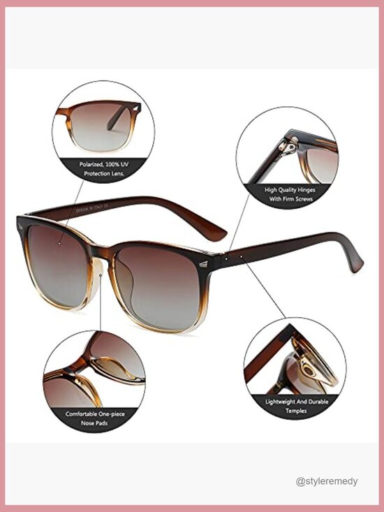 Polarized Sunglasses with UV400 Protection, Plastic Frames main image 4